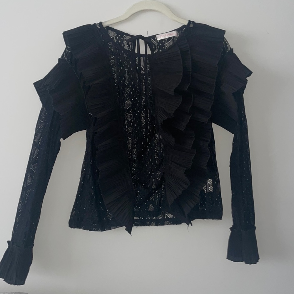 Black lace blouse